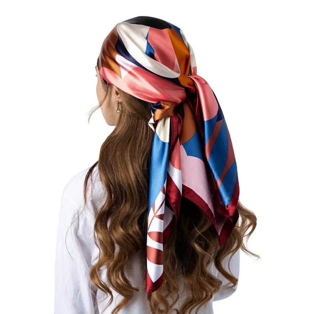 Bright Floral Silky Scarf